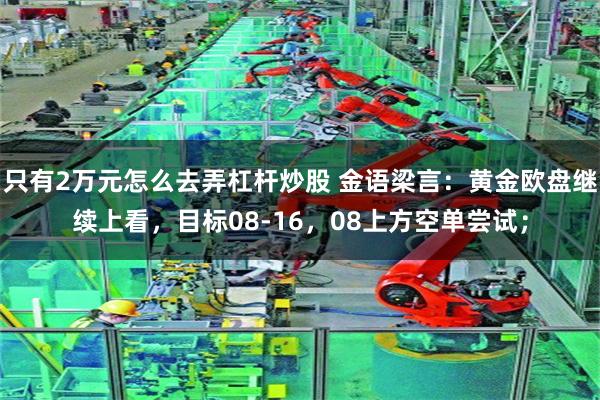 只有2万元怎么去弄杠杆炒股 金语梁言：黄金欧盘继续上看，目标08-16，08上方空单尝试；
