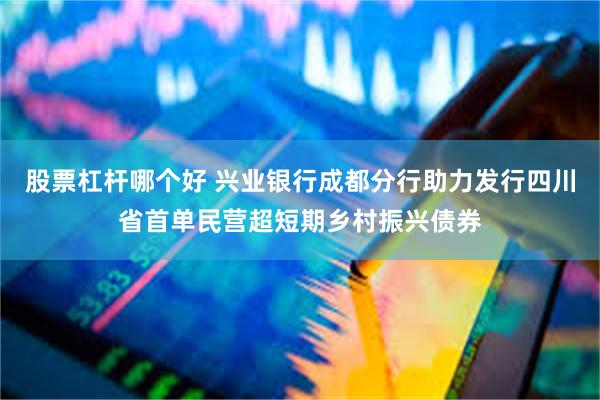 股票杠杆哪个好 兴业银行成都分行助力发行四川省首单民营超短期乡村振兴债券